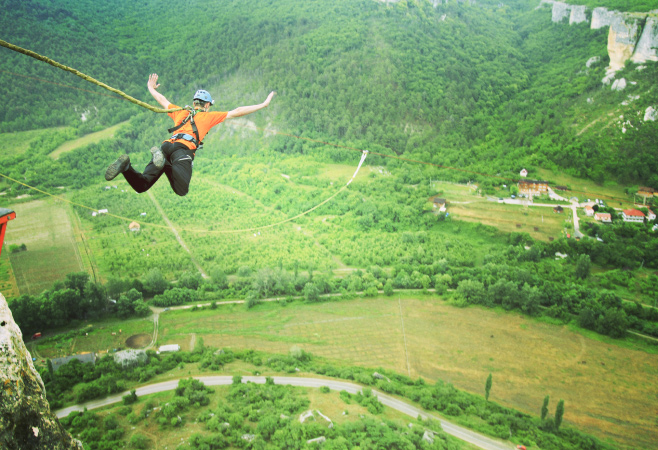 Bungee jumping is one of the most popular & most thrilling adventure sports