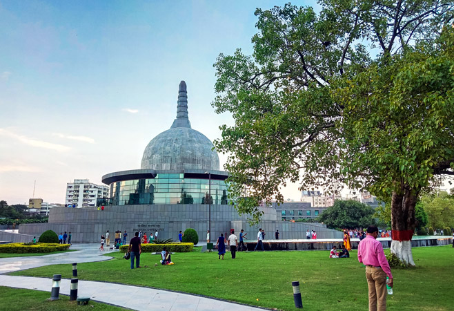 The Buddha Smriti Park, developed to commemorate Lord Buddha's birth, is a 22-acre urban oasis with a stupa, meditation center, museum, and relics