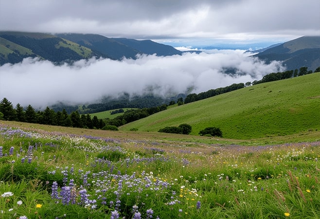 Dzukou Valley is scenic with a steep initial climb, requiring a jeep ride