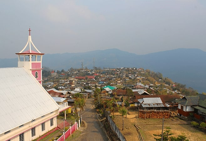 Lush evergreen landscapes surround Mokokchung, creating a naturally air-conditioned haven for nature lovers