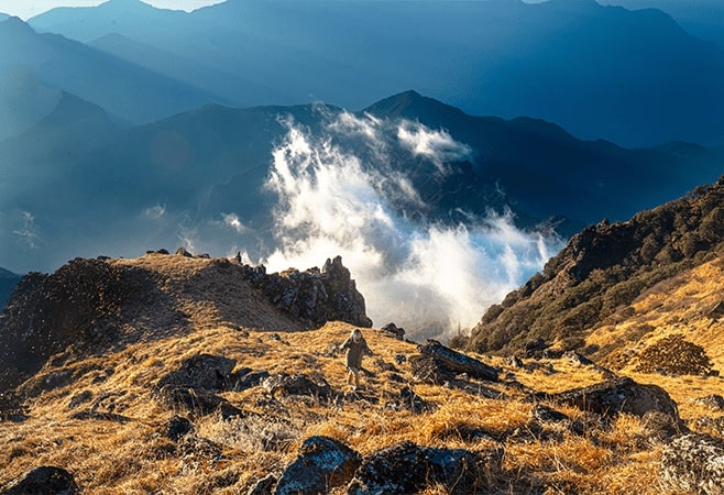 Mount Saramati stands tall and proud as the highest peak in Nagaland , offering panoramic views, alpine beauty, and rich biodiversity