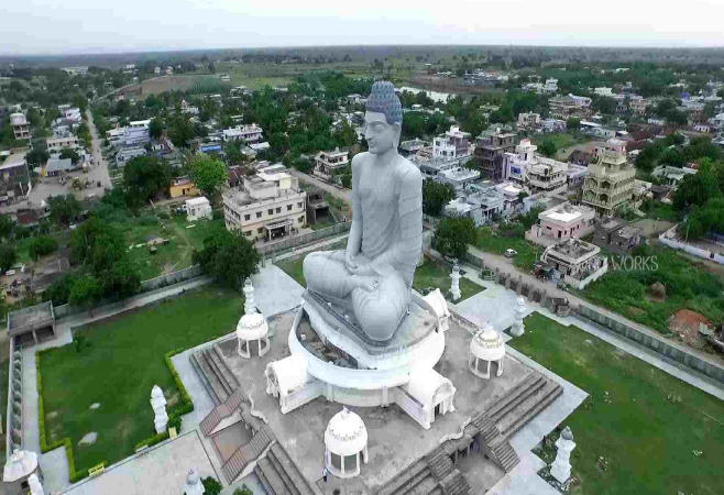 Scenic landscapes and cultural heritage of Amaravathi, India, a historic city known for its ancient temples and river views