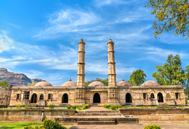 The Champaner-Pavagadh Archaeological Park with its ancient Hindu and Jaina architecture, temples and special water retaining installations