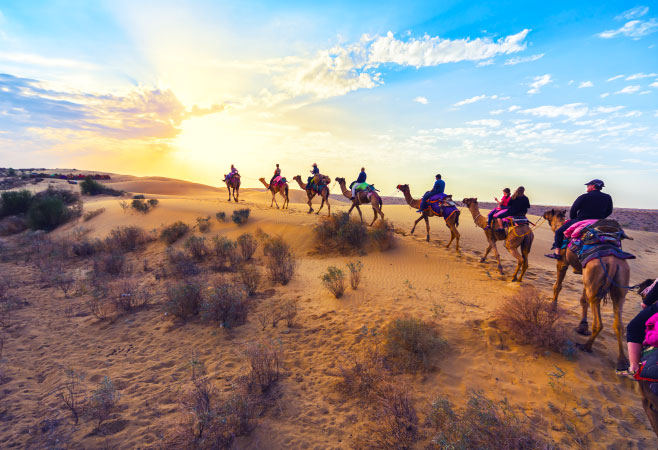 A camel safari in Indian Desert is not just about riding through sandy landscapes; it's an opportunity to immerse yourself in local culture