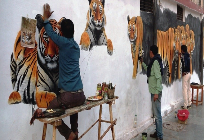 Visitors can see artists creating art, and purchase pieces