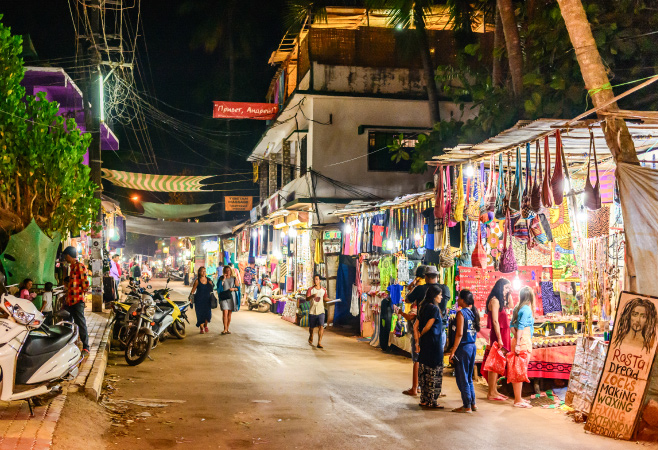Known for its sun-kissed beaches and energetic culture, Goa transforms into a buzzing party hub after dark